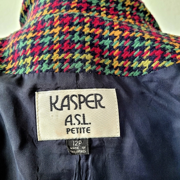 EUC Kasper Women's Multicolor Blazer, Sz 12P - Picture 3 of 10